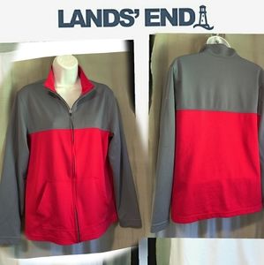 🗺️ Land's End Zip Up Jacket Two Tone
